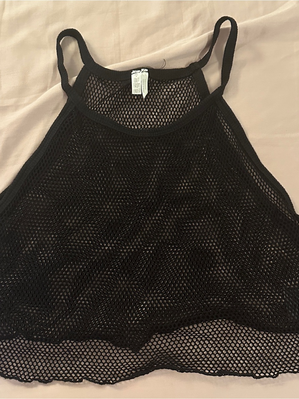 Urban Outfitters Black Fishnet Crop Top - Out From Under